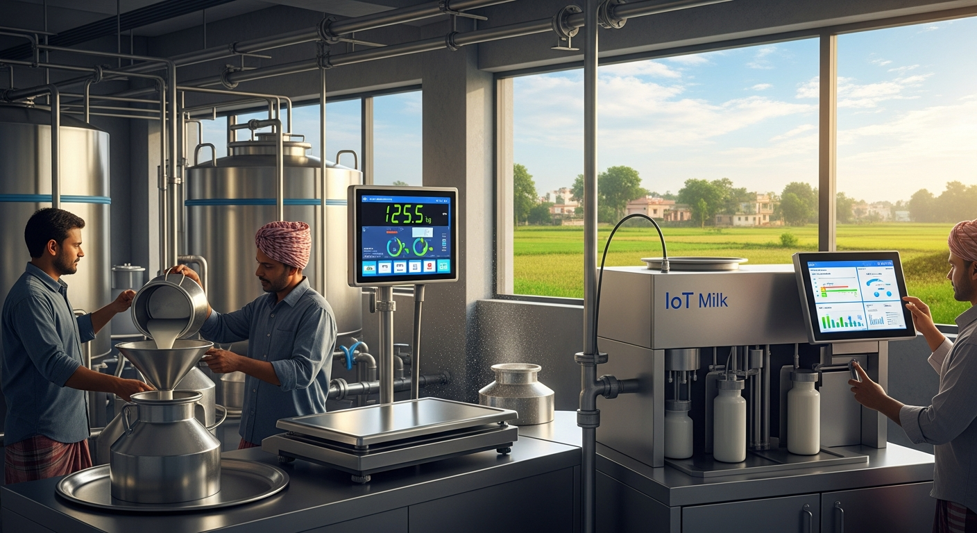 High-tech village milk collection center