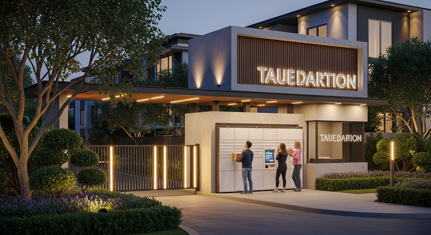 Gated community smart locker hub