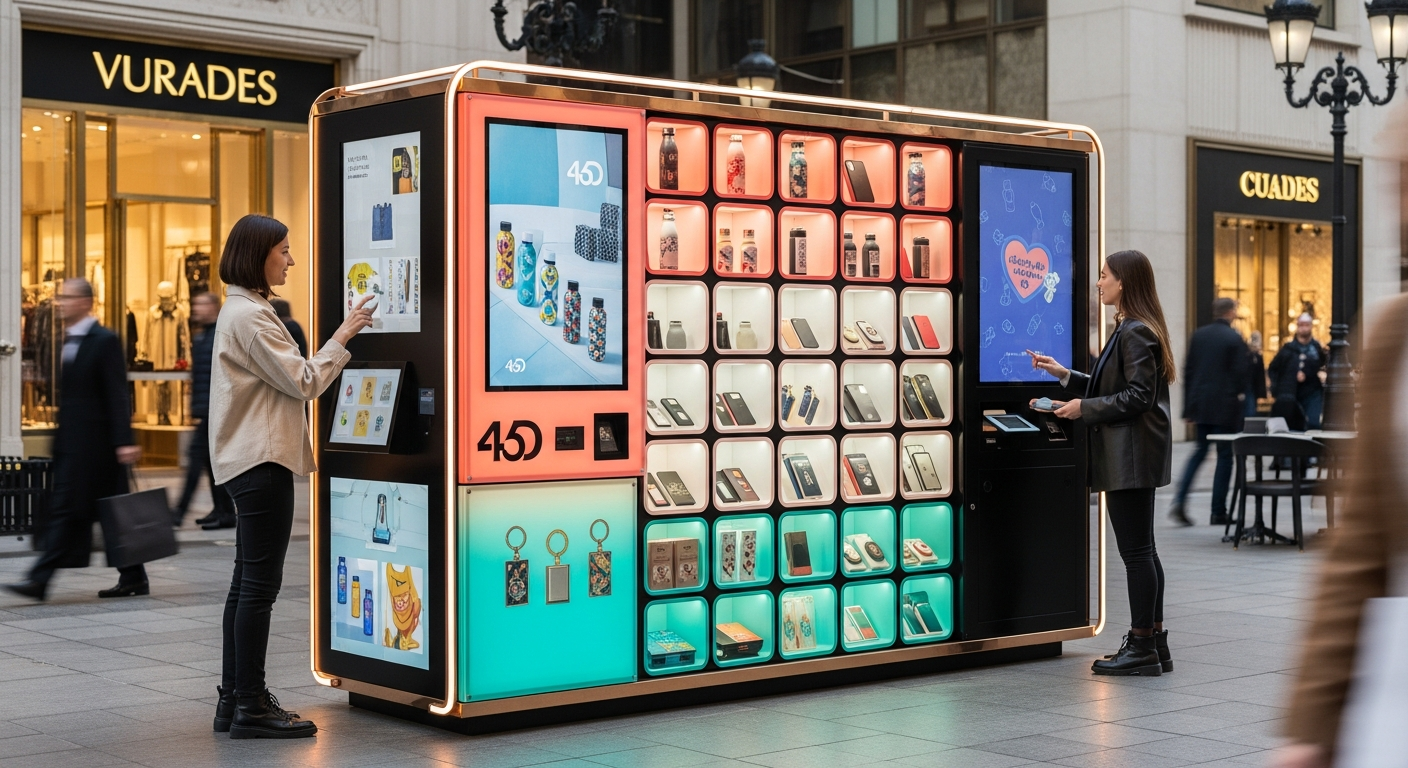 Pop-up retail vending kiosk